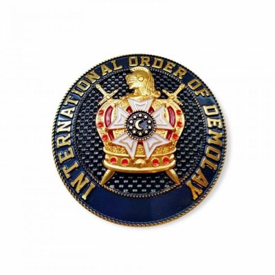 INTERNATIONAL ORDER OF DeMOLAY EMBLEM 3X3 BLACK-GOLD - DeMolay PH Store