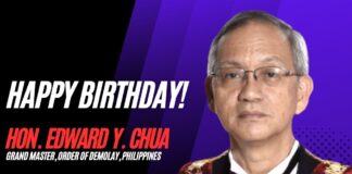 Happy Birthday to our esteemed Grand Master, Honorable Edward Y. Chua!