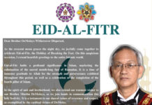 Eid al-Fitr Greetings to Brother DeMolays Worldwide