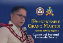 Grand Master Mendoza Institutes Ranaw Chapter No. 136
