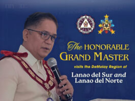 Grand Master Mendoza Institutes Ranaw Chapter No. 136
